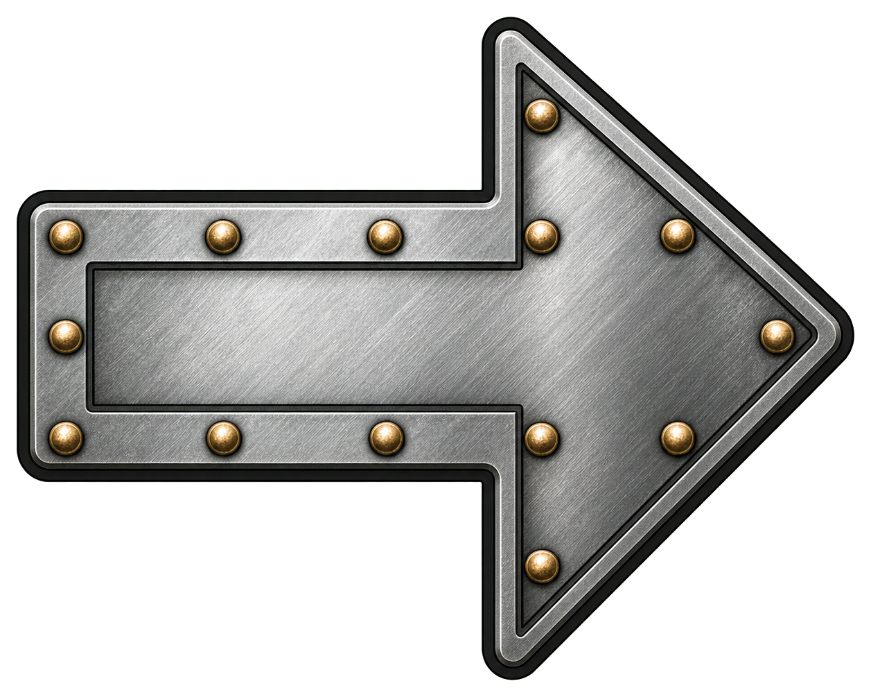 Preview for Metal Arrow Sticker Graphic For Designs