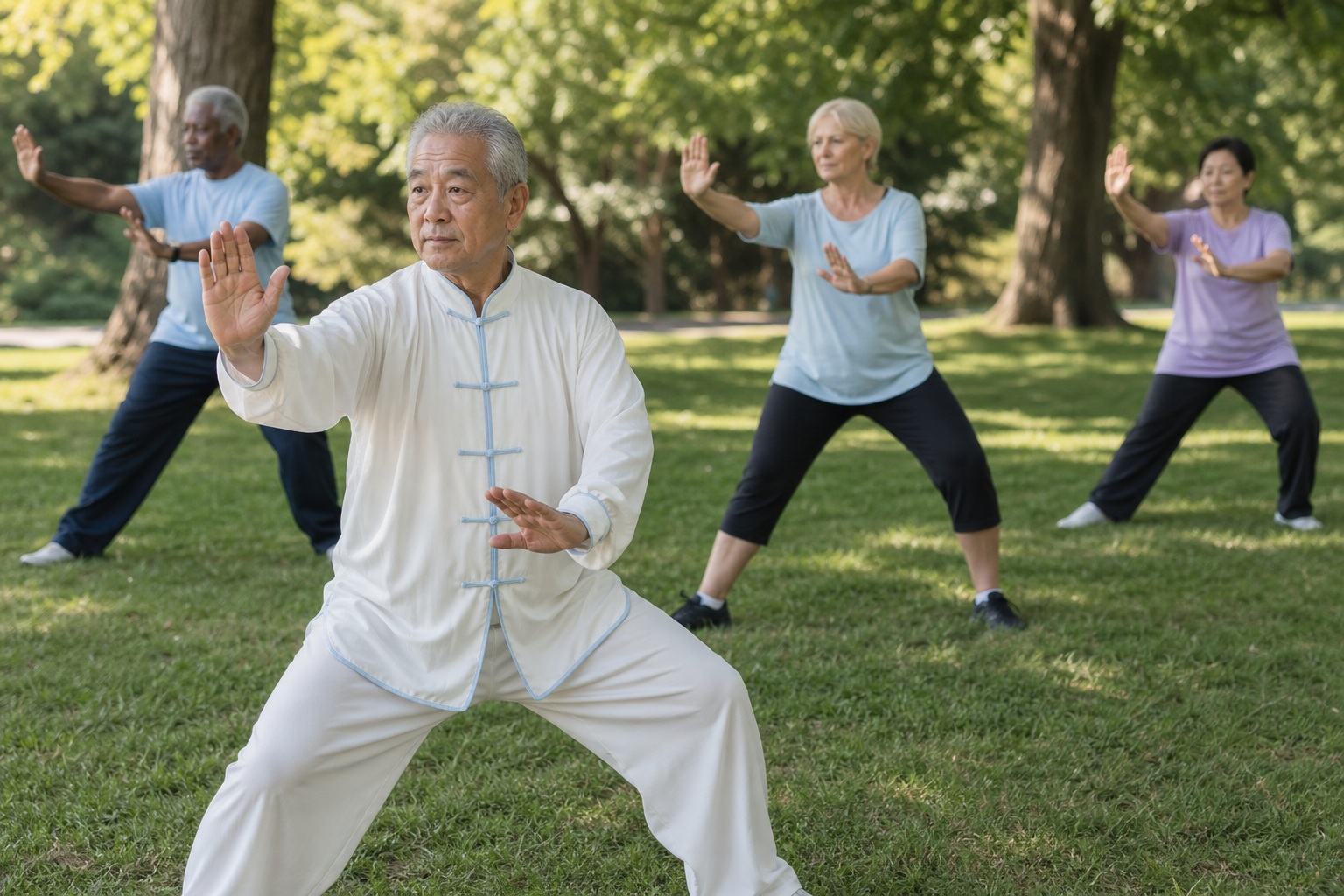 Preview for Senior Fitness In Park Stock Background
