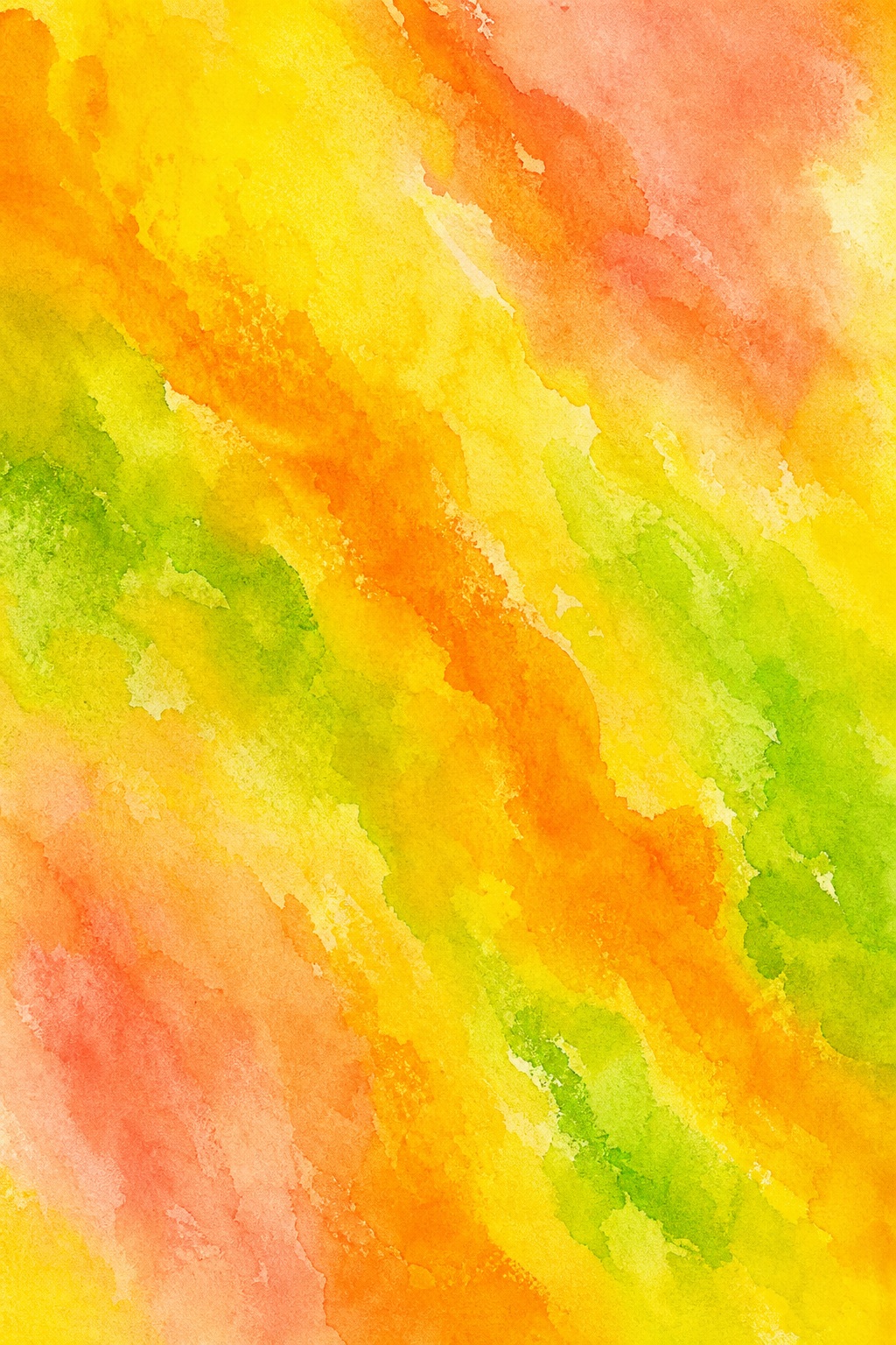 Diagonal citrus-colored watercolor wash with soft orange, yellow, and green painted texture