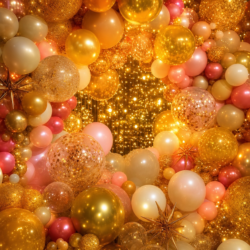 Preview for Birthday Balloon Wall Stock Background
