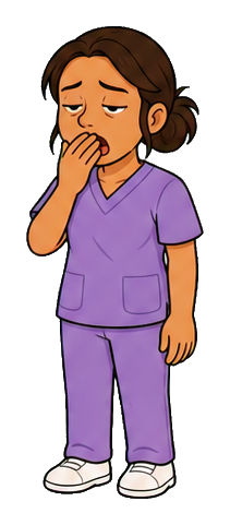 Preview for Exhausted Healthcare Worker Sticker