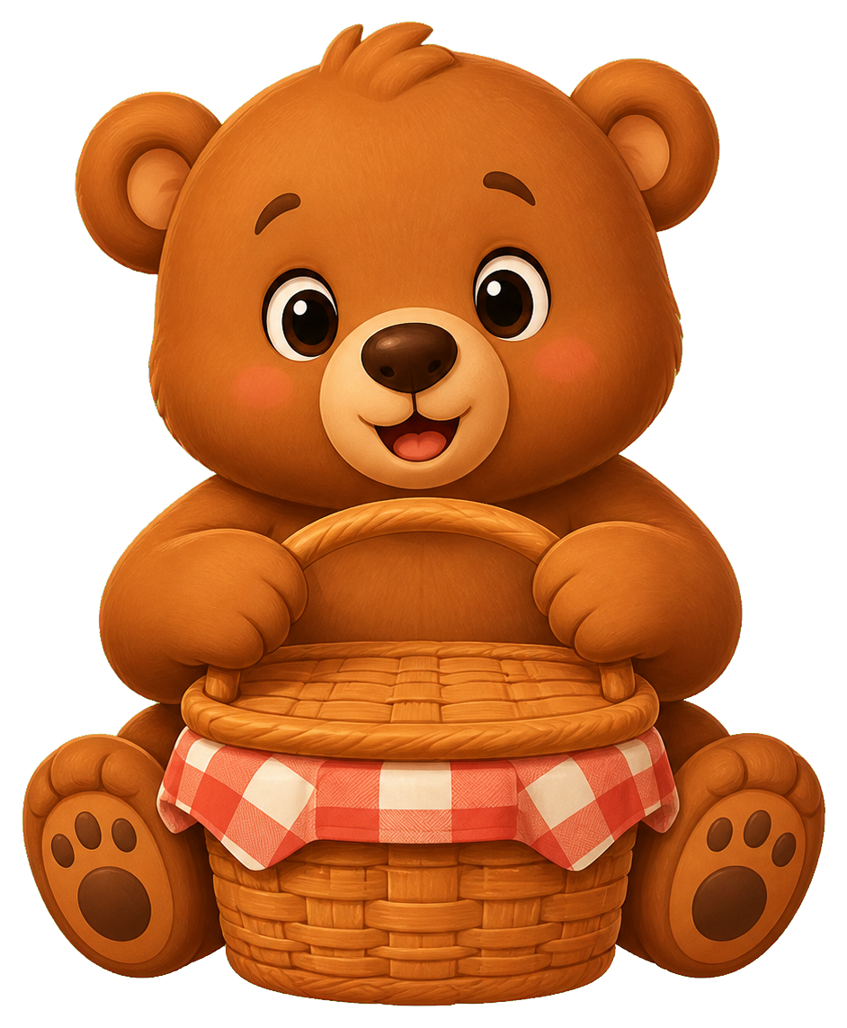 Preview for Bear Picnic Basket Blank Sticker