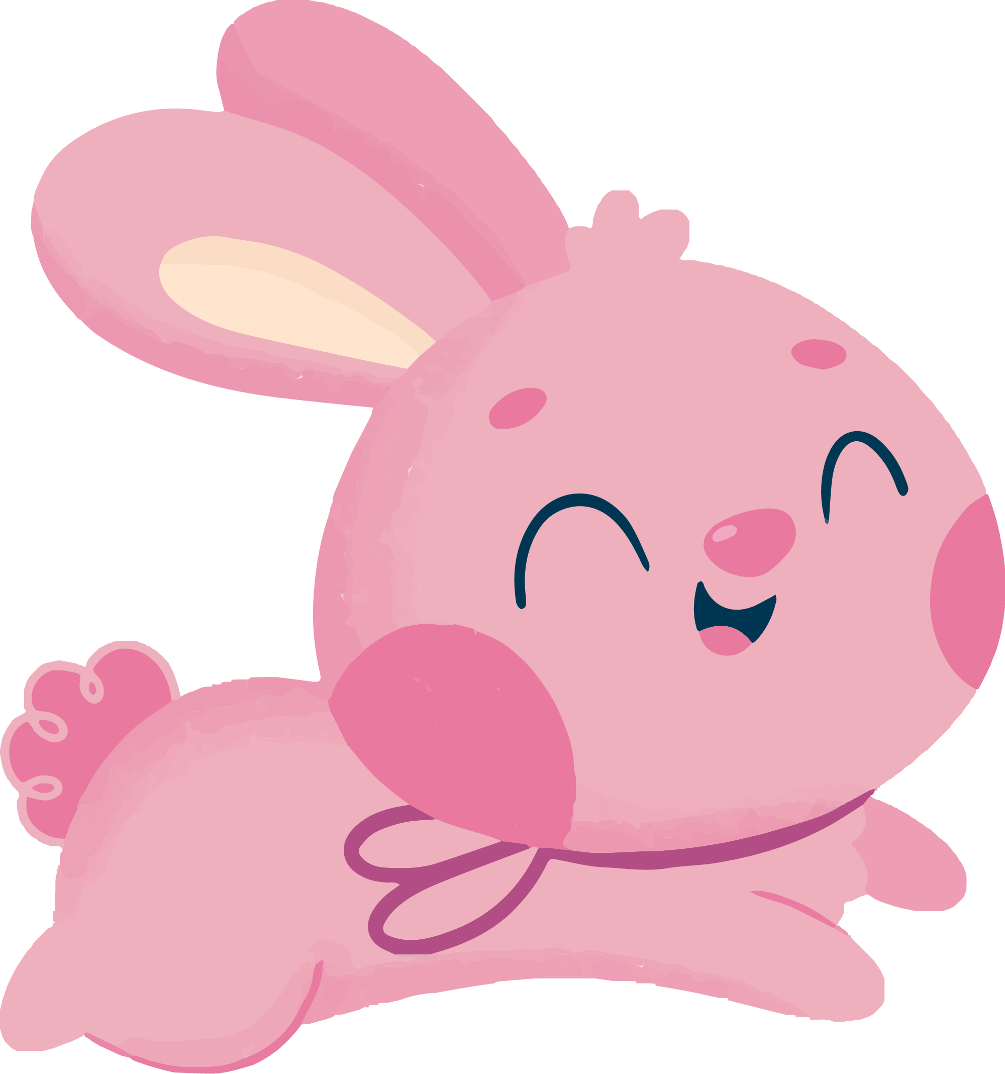Preview for Pink-cartoon-bunny-illustration-easter-sticker-04a75