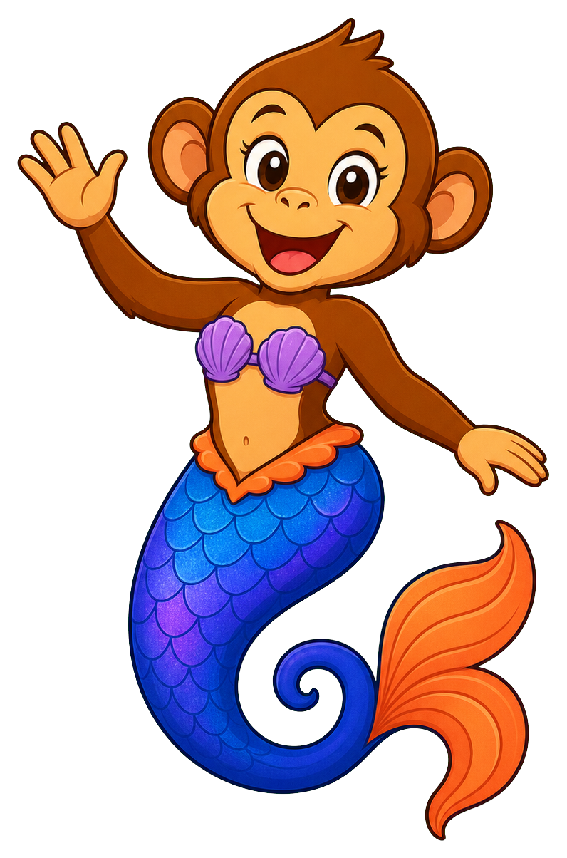 Preview for Mermaid Monkey Sticker