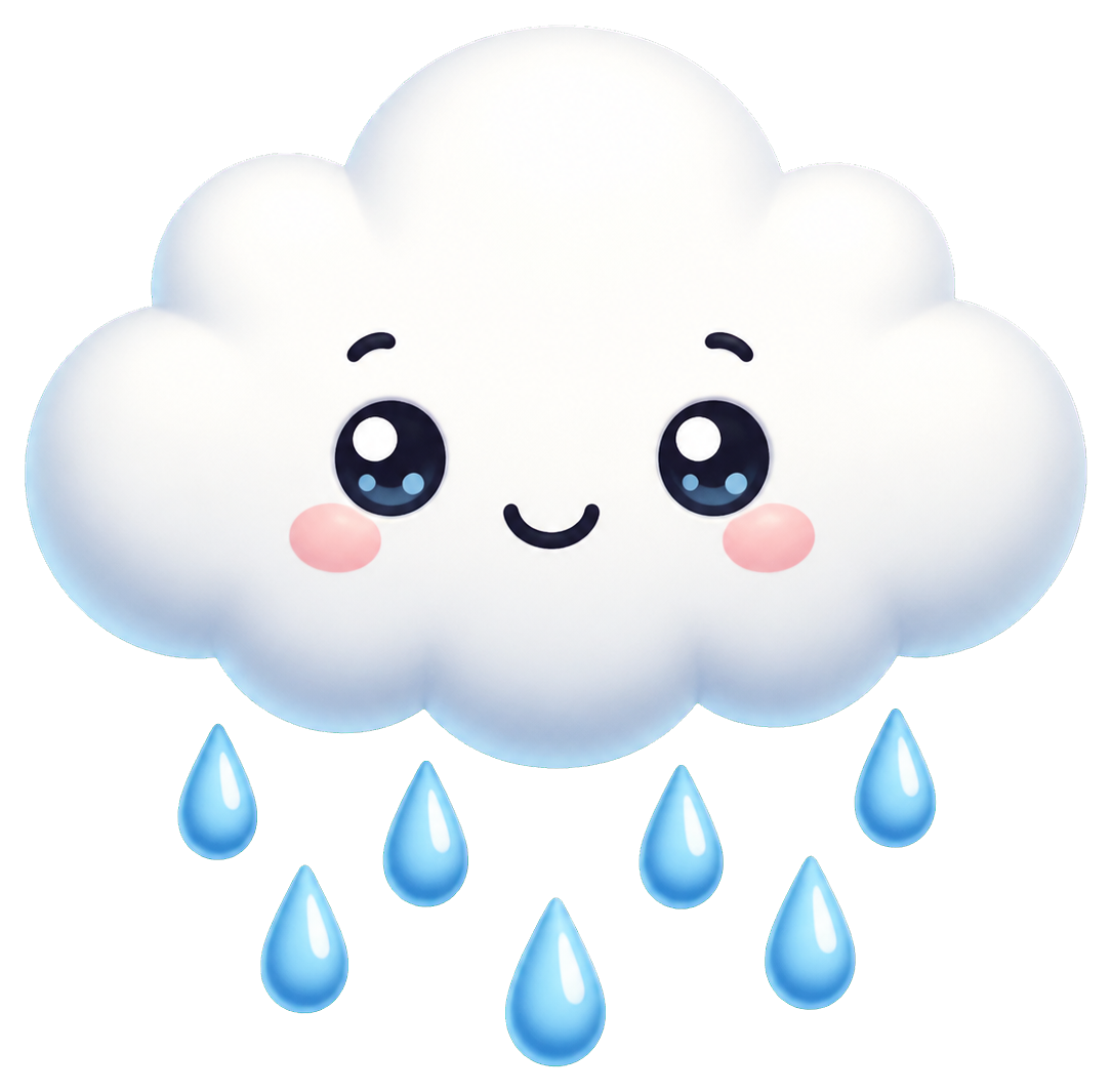 Preview for Cloud With Raindrop Face Sticker