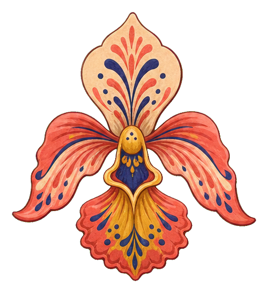 Preview for Art Nouveau Vanda Orchid Sticker