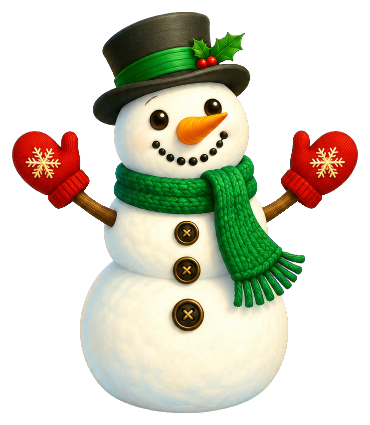 Preview for Smiling Snowman With Mittens