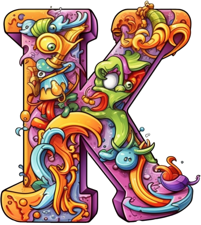 Preview for Decorative-letter-k-design-silly-letters-sticker-26479