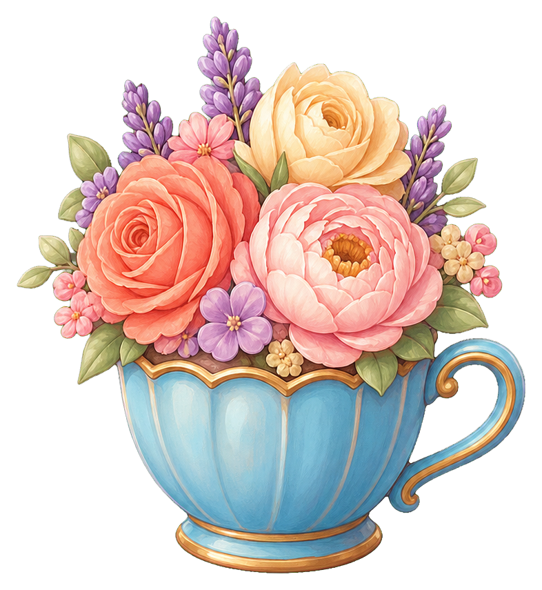 Preview for Teacup Bouquet Sticker