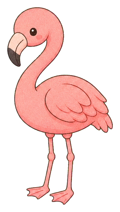 Preview for Cute Flamingo Sticker Graphic