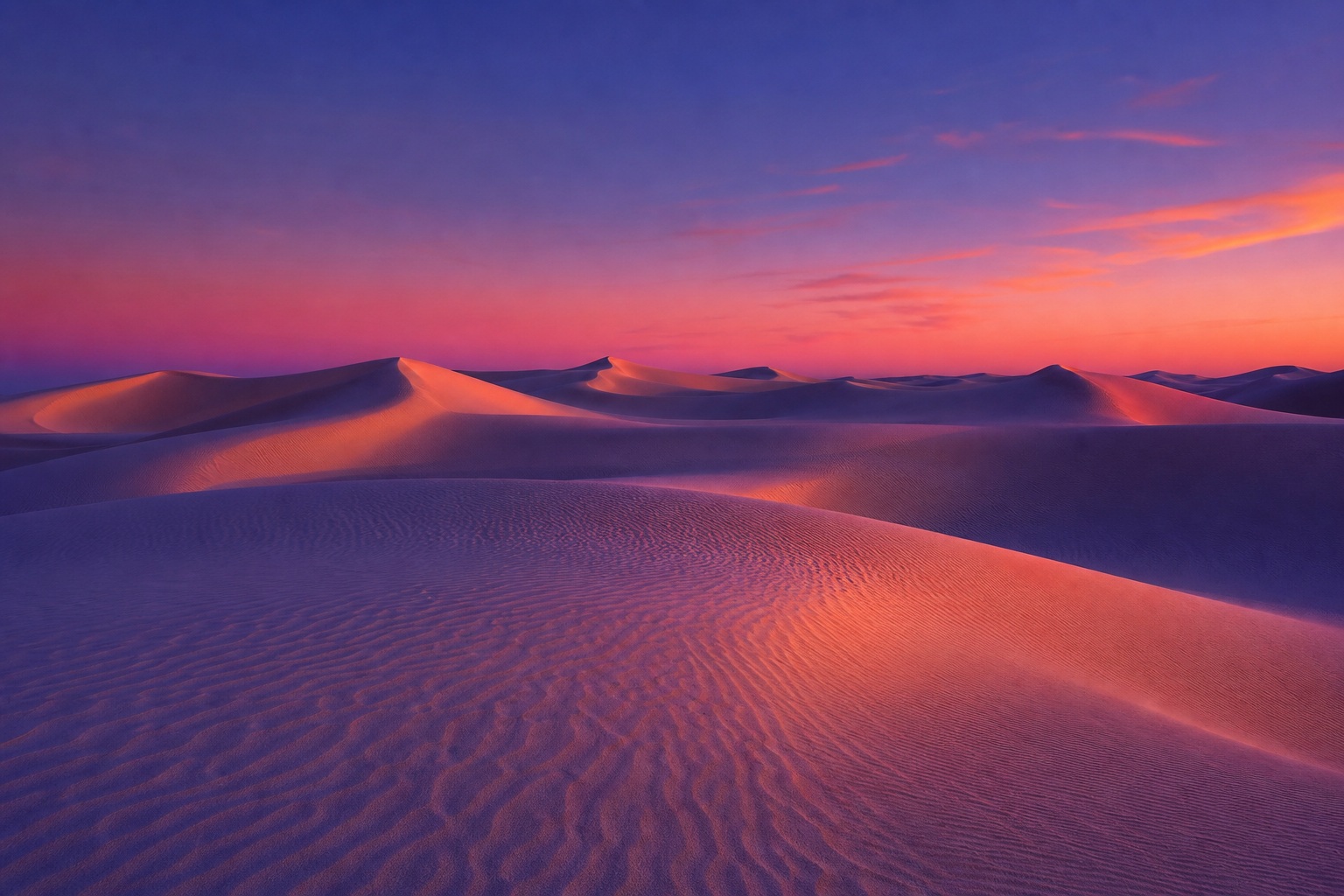 Preview for Blue Hour Desert Dunes Background