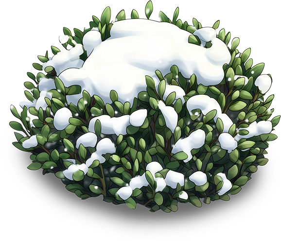Preview for Snowy-bush-winter-scene-flora-sticker-bb147