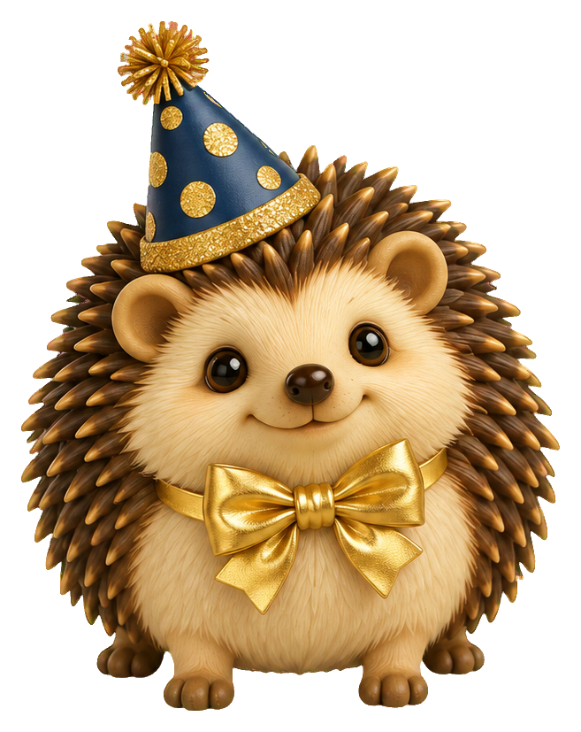 Preview for New Year Party Hedgehog