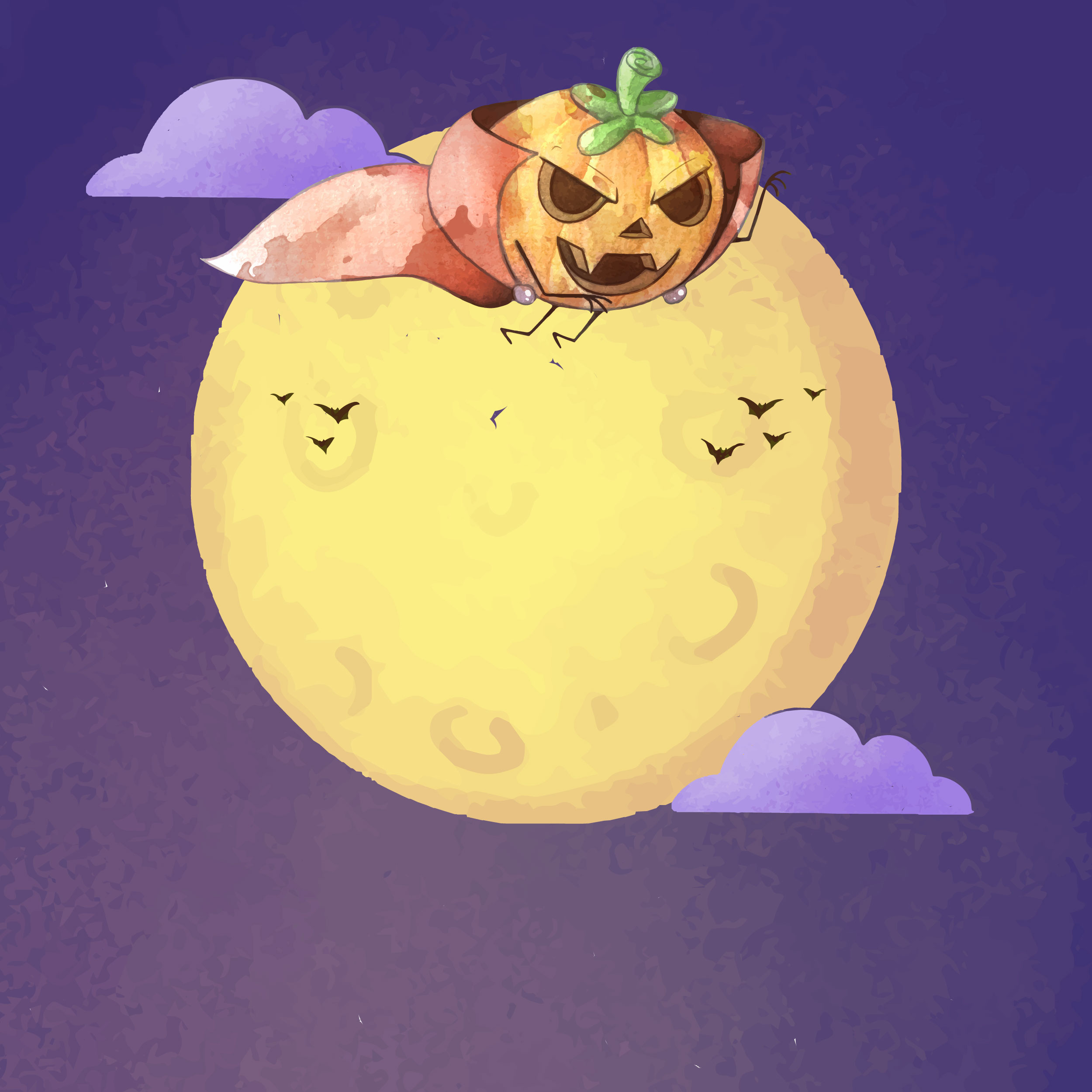 Preview for Halloween-moon-pumpkin-scene-background-dde44
