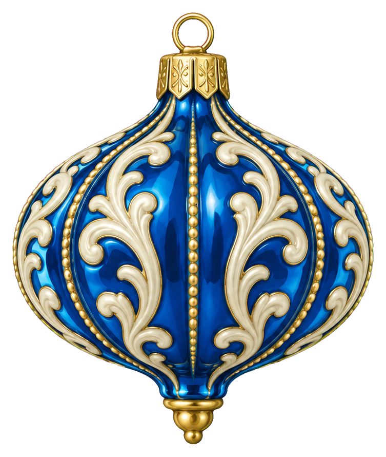 Preview for Royal Blue Onion Christmas Ornament