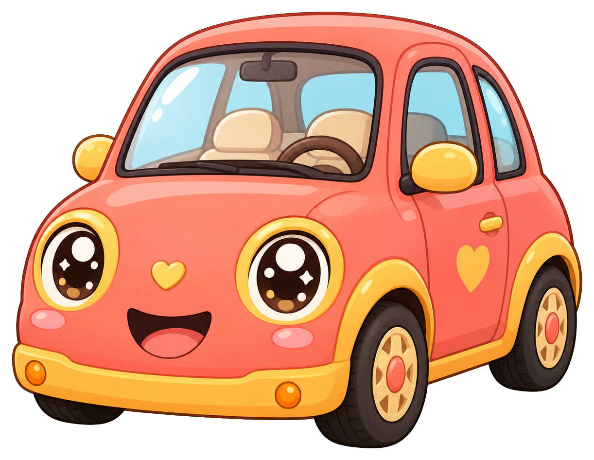 Preview for Cute Cartoon Car Sticker