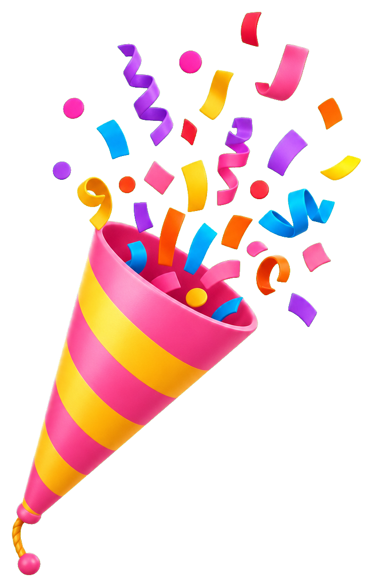 Preview for Confetti Popper Party Sticker