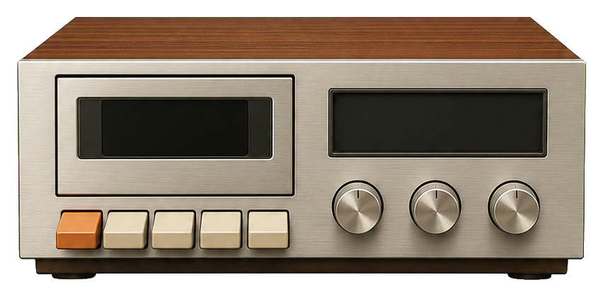 Preview for Brushed Metal Tape Deck Sticker