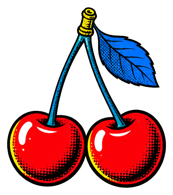 Preview for Cherry Pair Pop Art Sticker