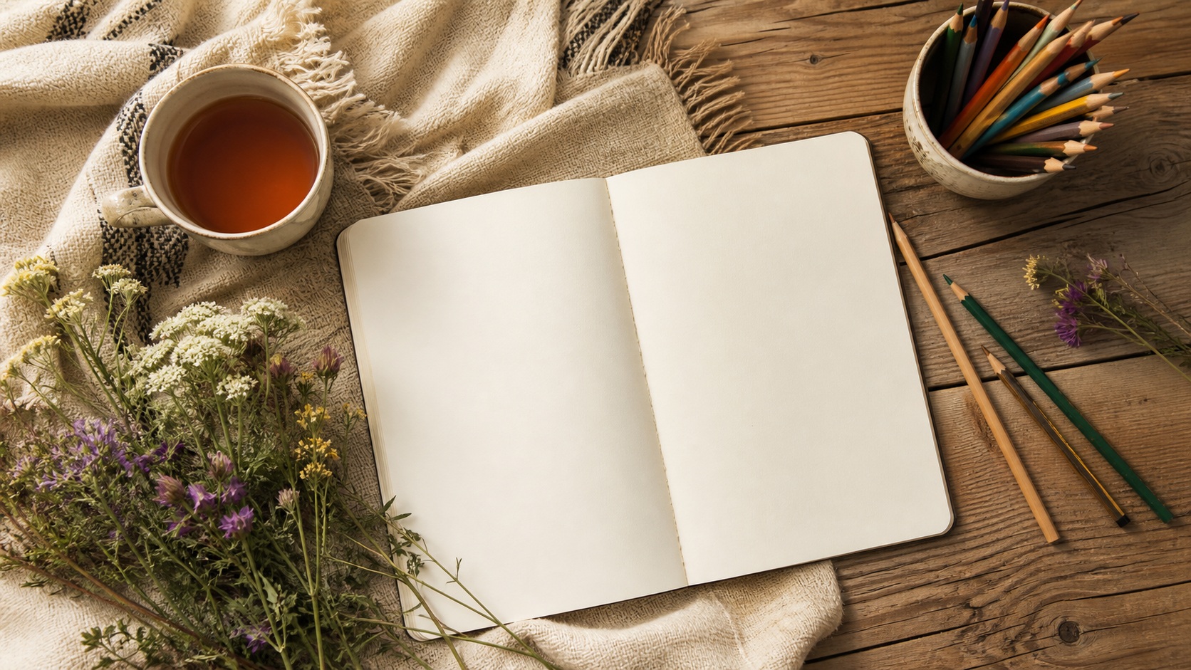 Preview for Sketchbook Tea Background Stock Image