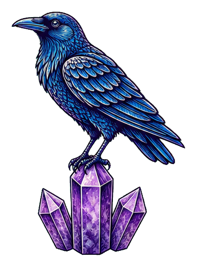 Preview for Sapphire Crystal Raven Sticker