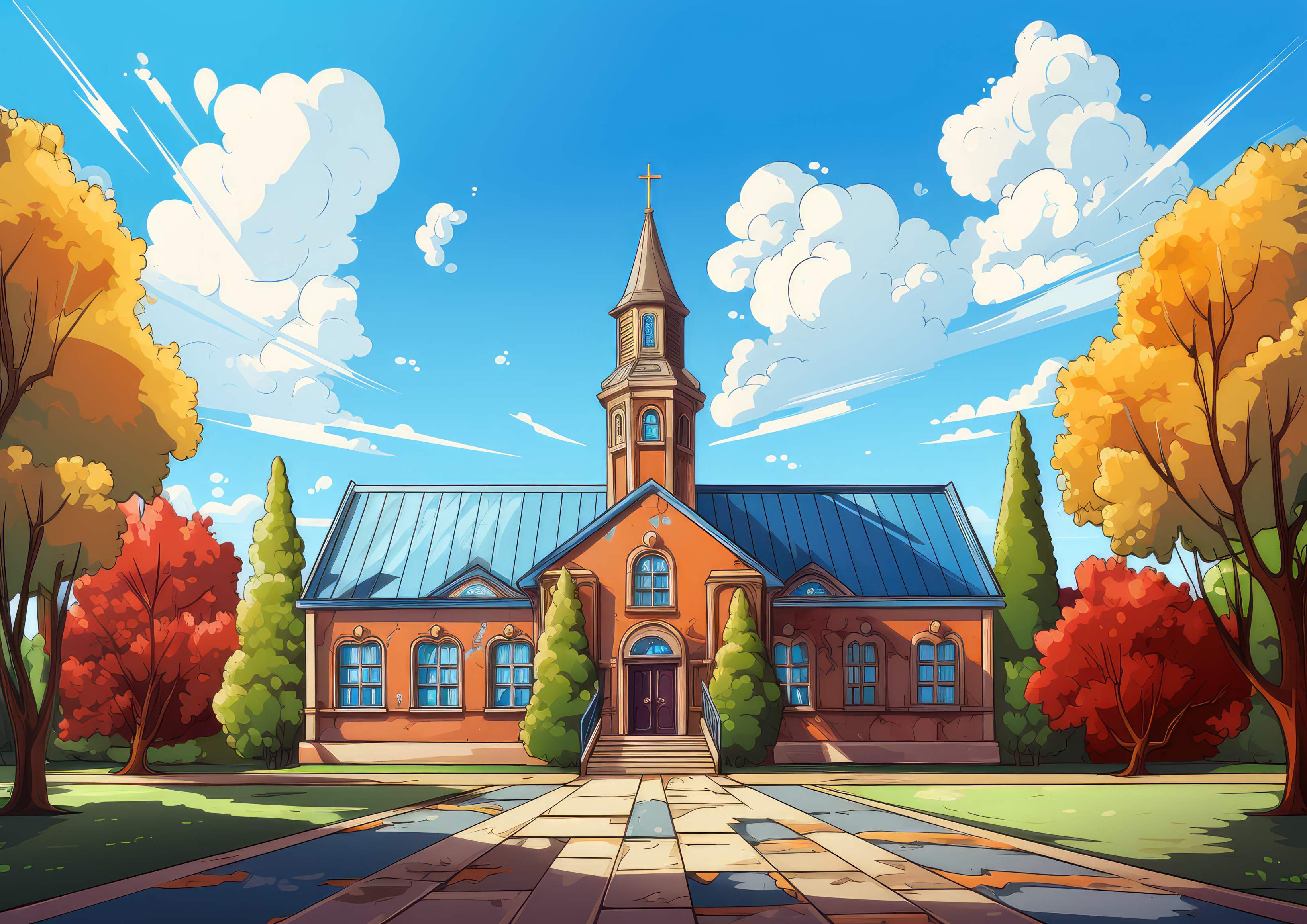 Preview for Church-building-illustration-architecture-background-3b7b1