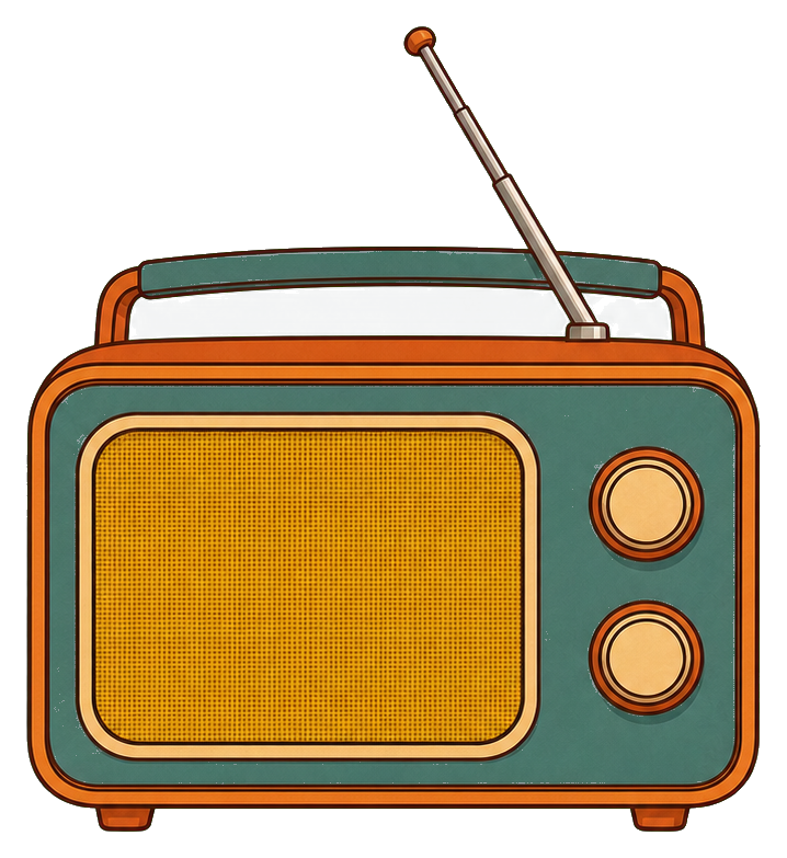 Preview for Retro Tabletop Radio Sticker