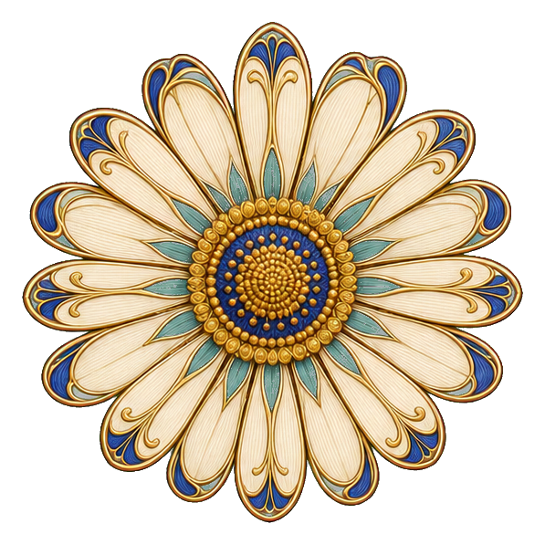 Preview for Folk Gouache Daisy Sticker