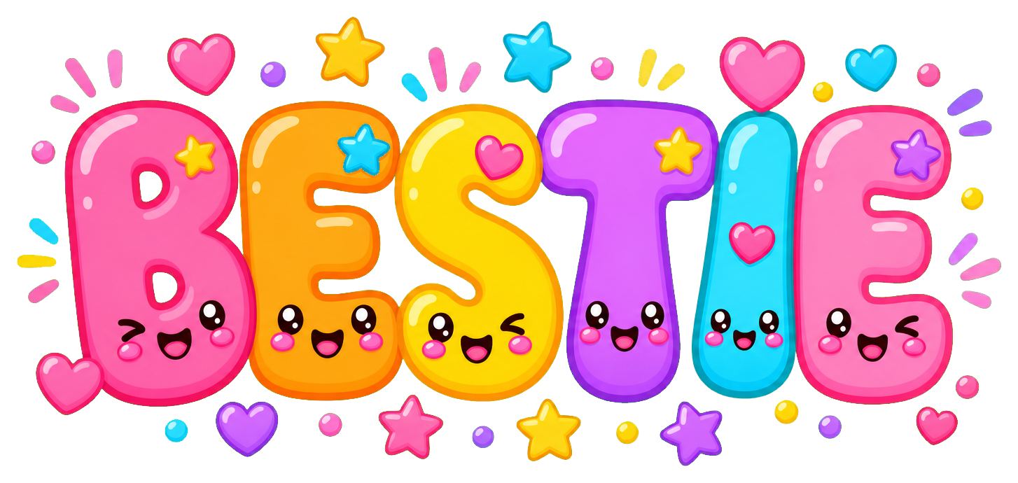 Preview for Bestie Word Art Sticker