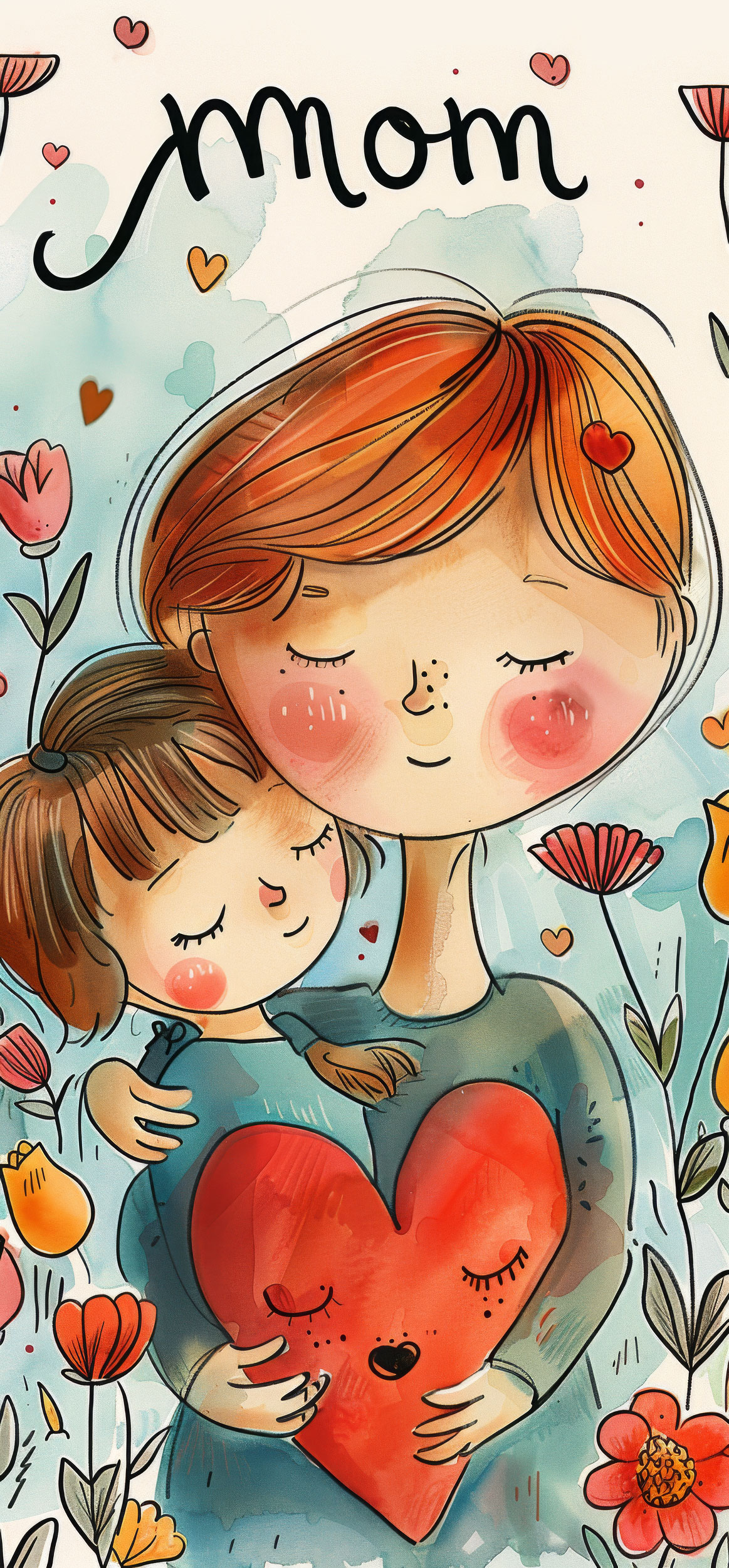 Preview for Mother-child-love-illustration-mothers-day-background-62431
