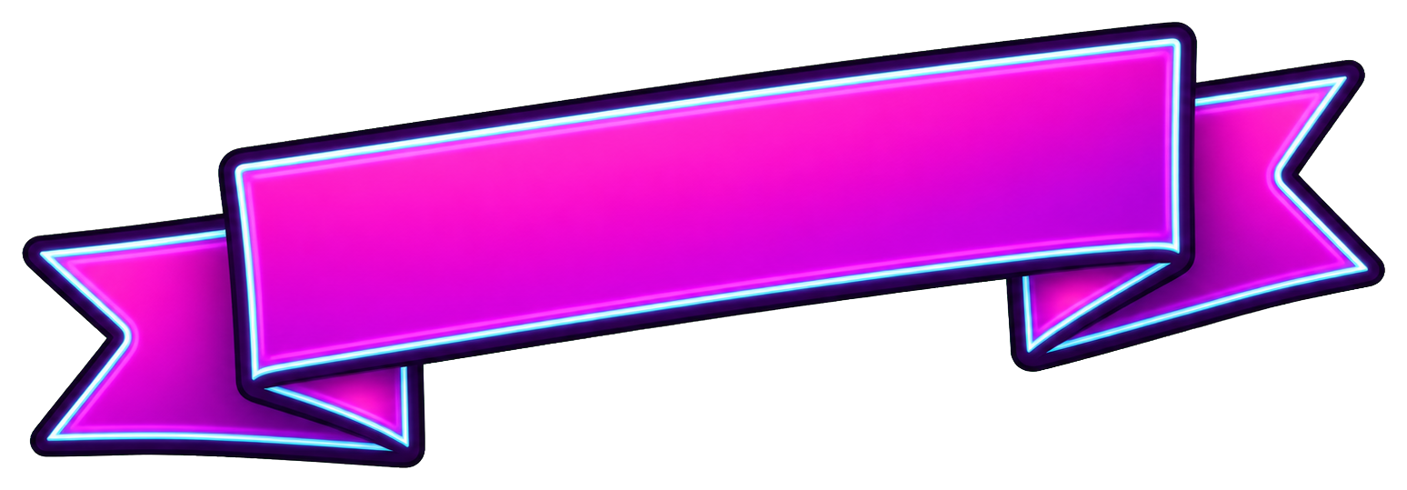 Preview for Magenta Neon Ribbon Sticker