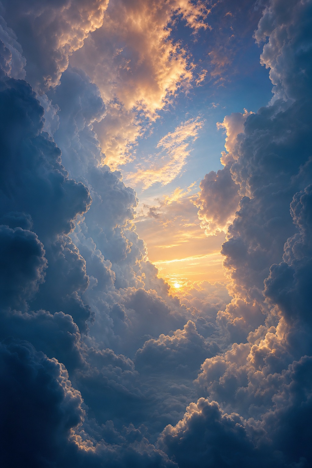 Preview for Vertical Cloud Canyon Stock Background