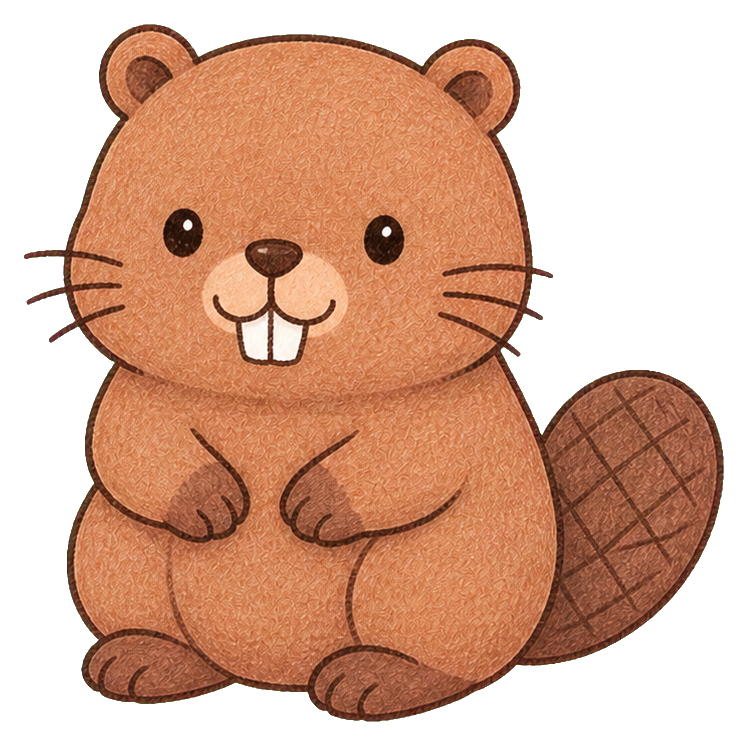 Preview for Cute Beaver Sticker Graphic
