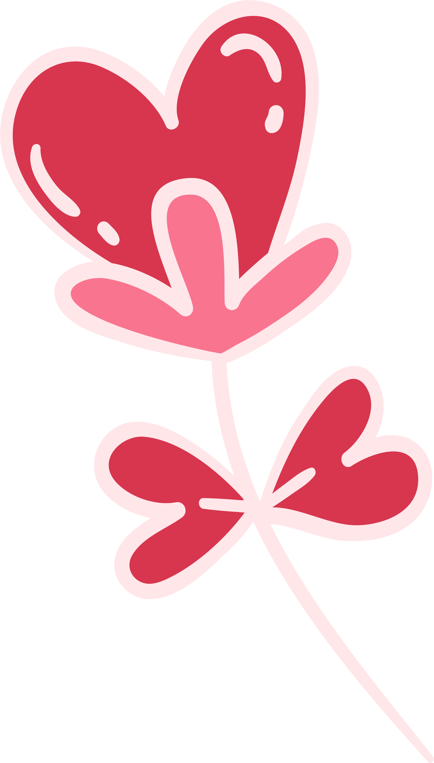 Preview for Three-hearts-on-stem-love-design-sticker-6d8e5