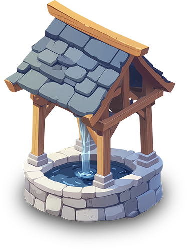 Preview for Cartoon-wishing-well-illustration-hardscape-sticker-ed010