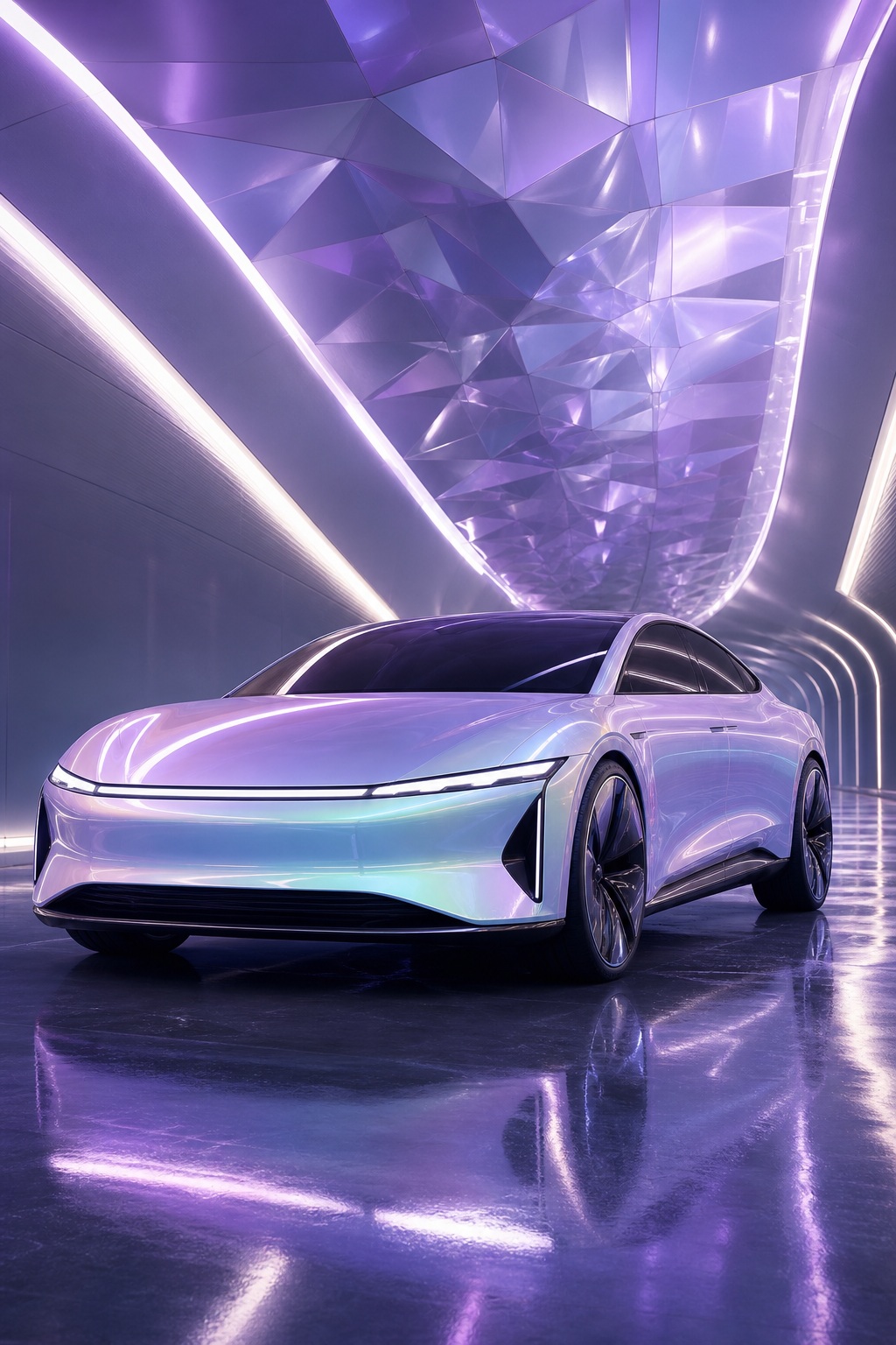 Preview for Futuristic Electric Car Tunnel Background