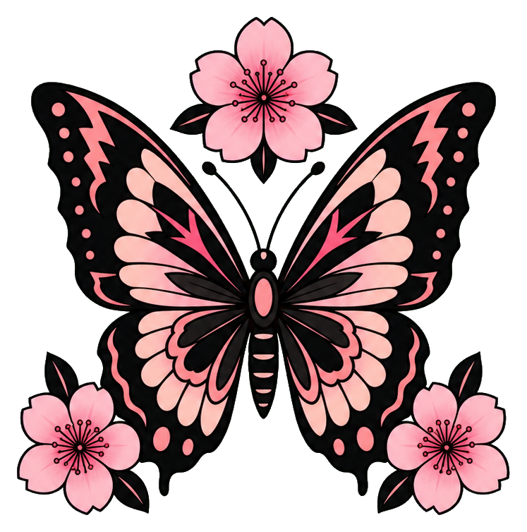 Preview for Cherry Blossom Flash Butterfly Sticker
