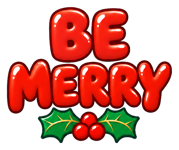 Preview for Be Merry Cute Bubble Lettering
