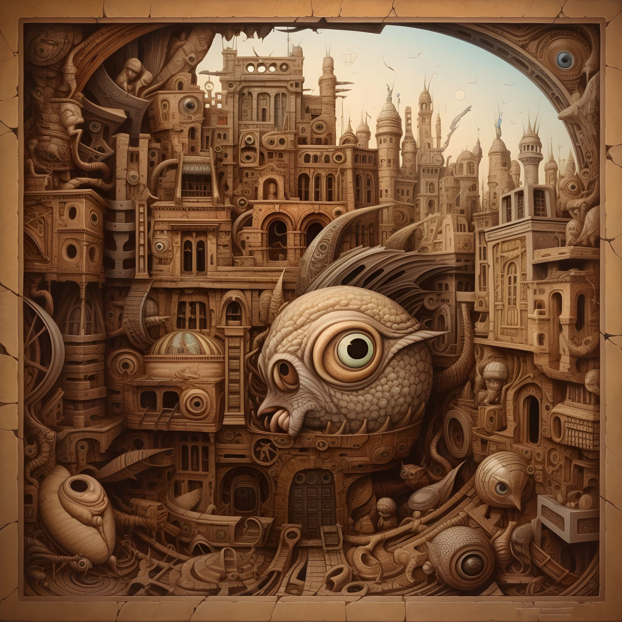 Preview for Surreal-steampunk-digital-art-ai-images-background-1628a
