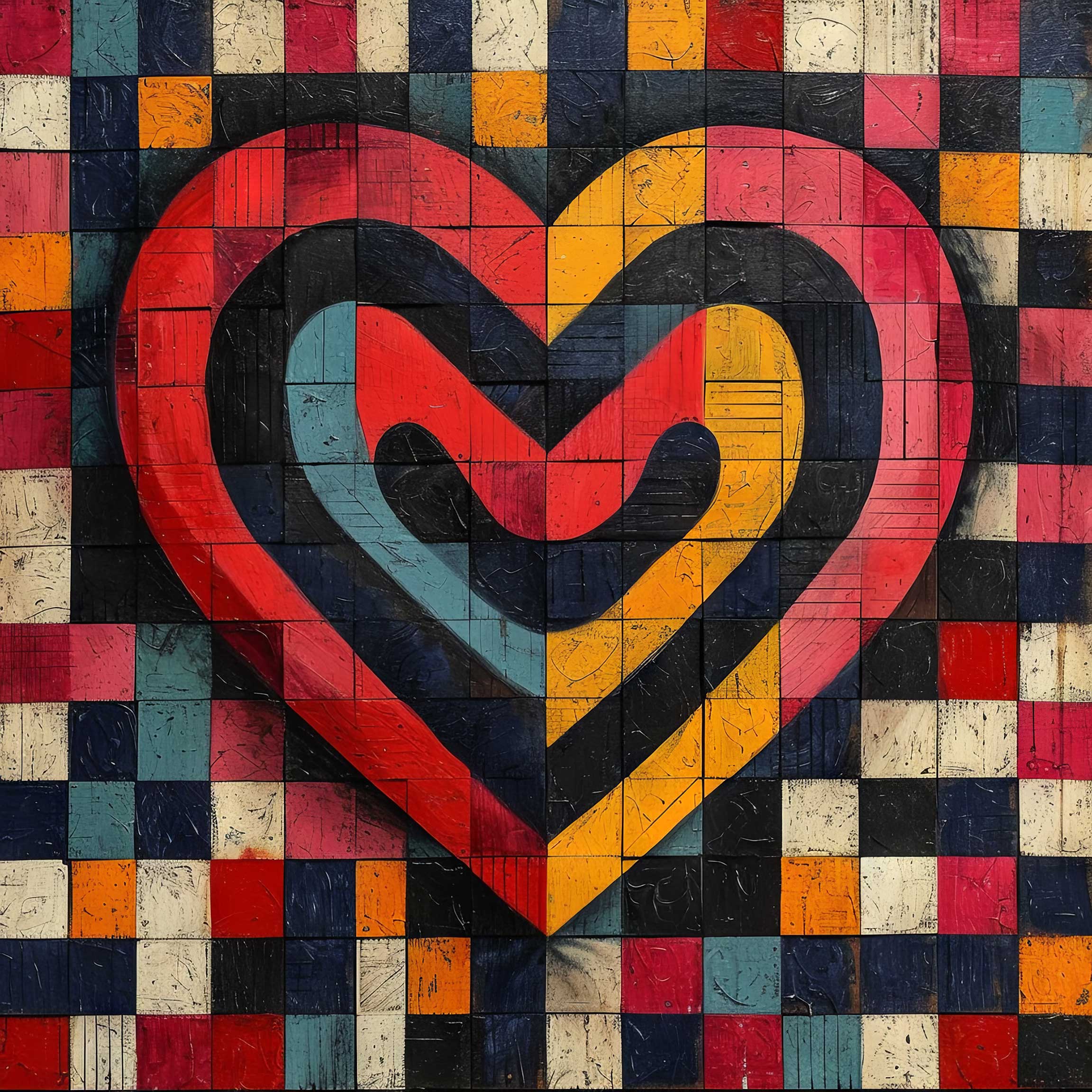 Preview for Vibrant-heart-mosaic-art-love-background-a2572