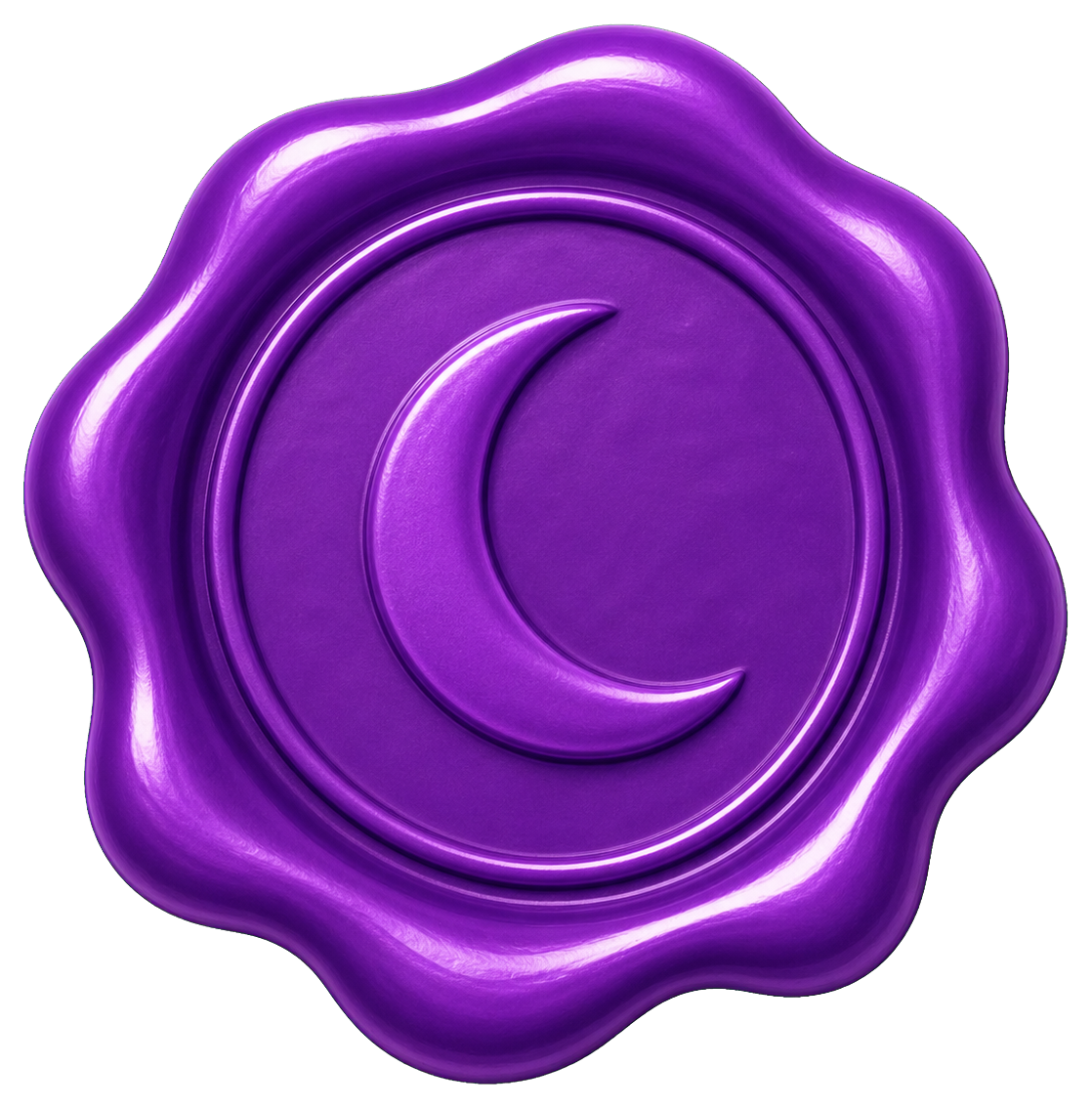 Preview for Purple Moon Wax Seal Sticker