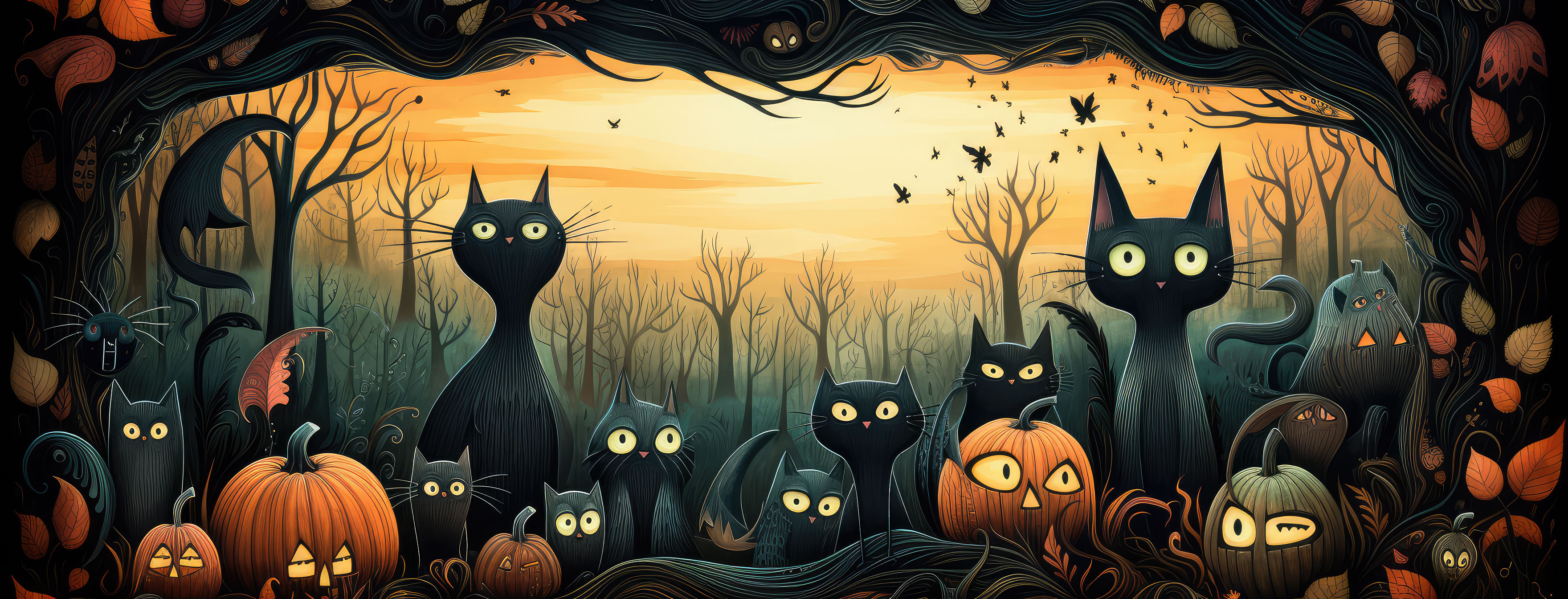 Preview for Halloween-cats-spooky-forest-halloween-cover-background-73cb1