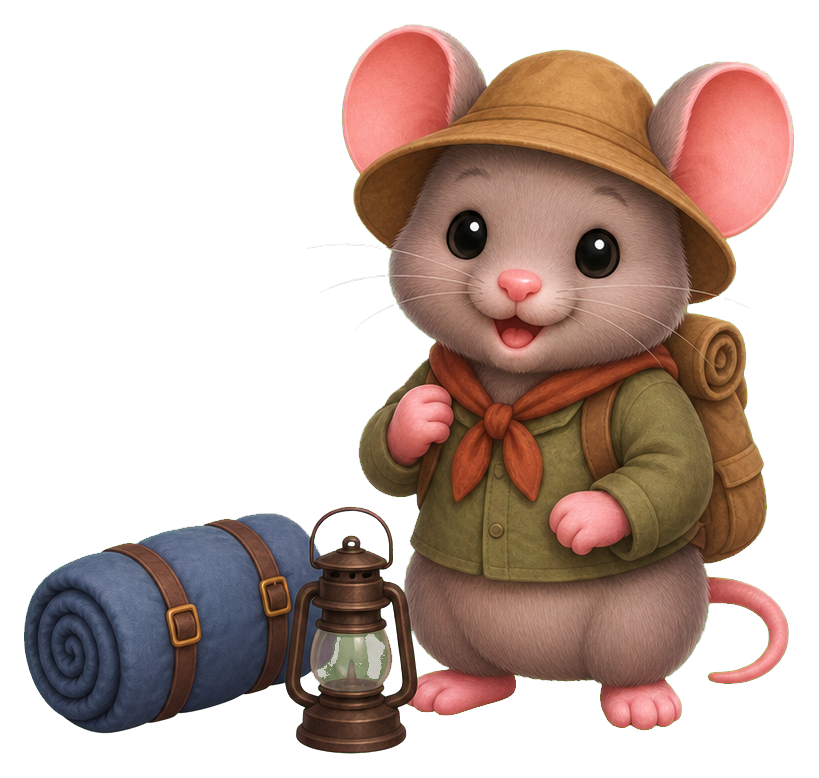 Preview for Mouse Camping Sticker