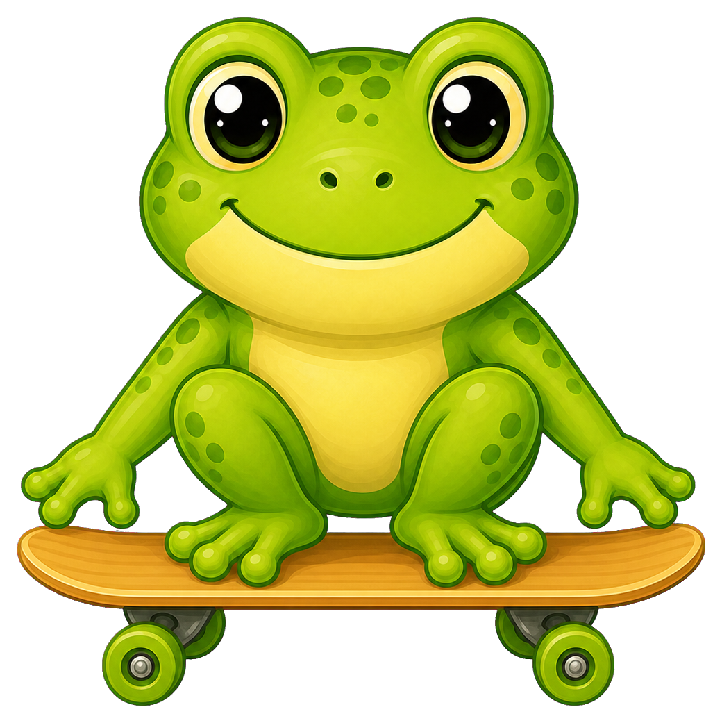 Preview for Frog Skateboard Sticker Graphic