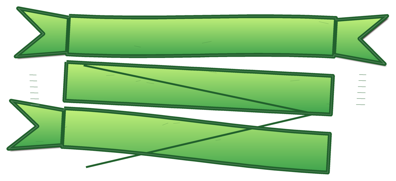 Preview for Green Three Tier Ribbon Sticker