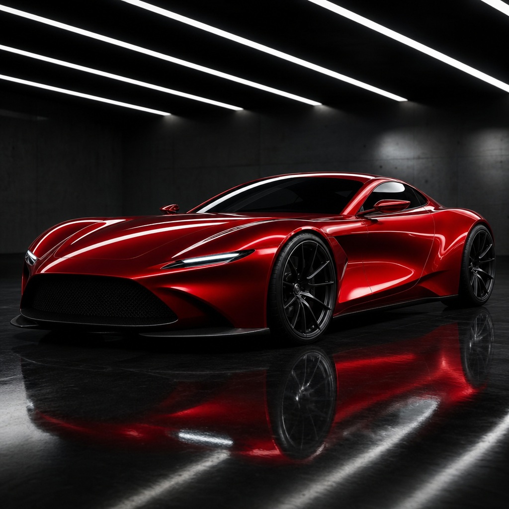 Preview for Futuristic Red Sports Car Background