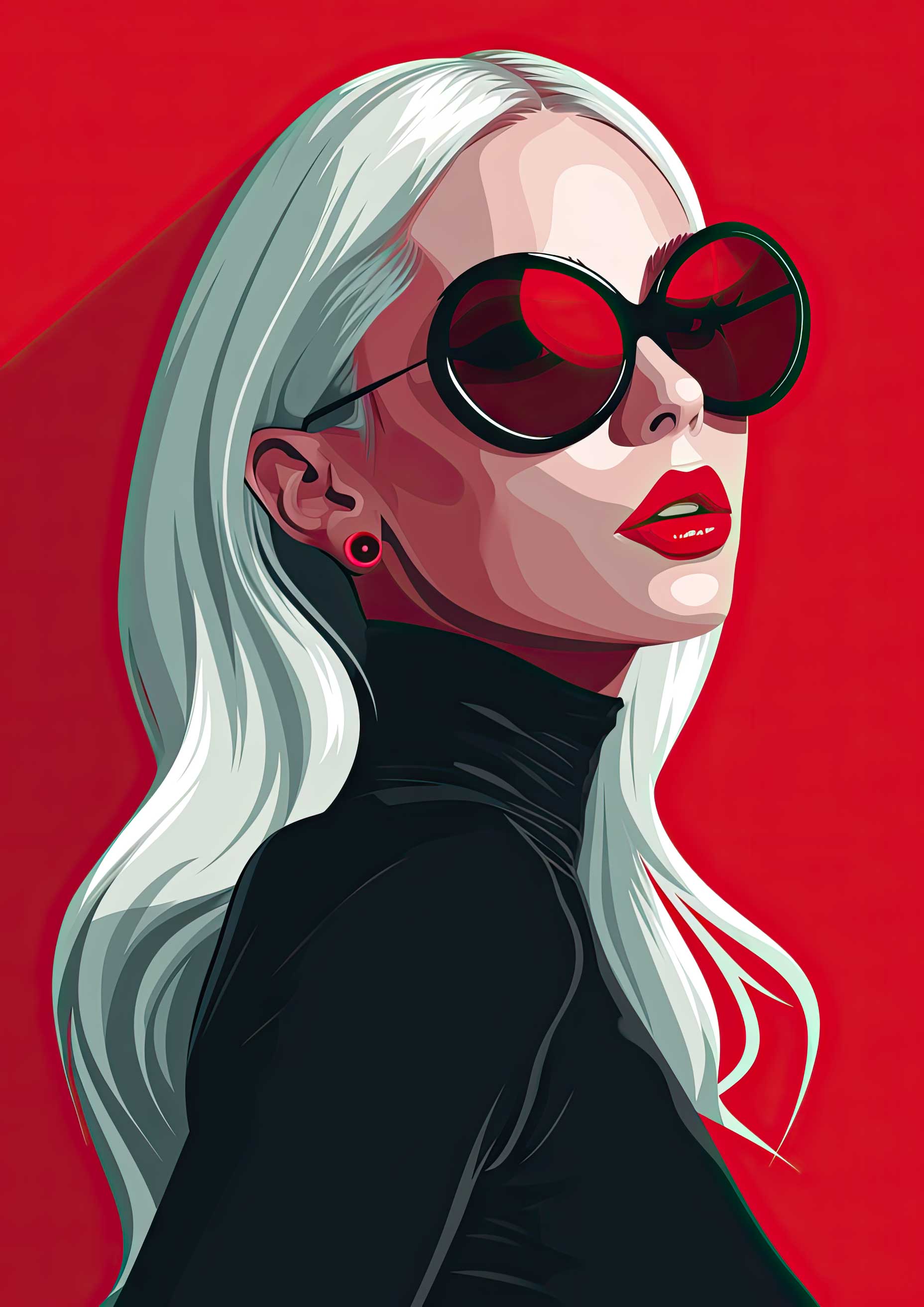 Preview for Stylish-woman-portrait-illustration-celebrities-background-a4319