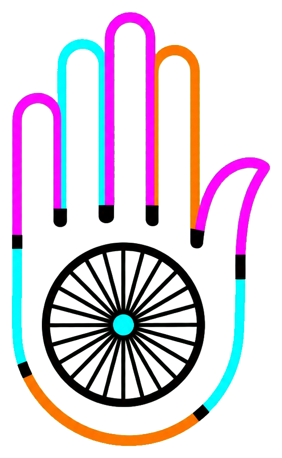 Preview for Neon Ahimsa Hand Sticker