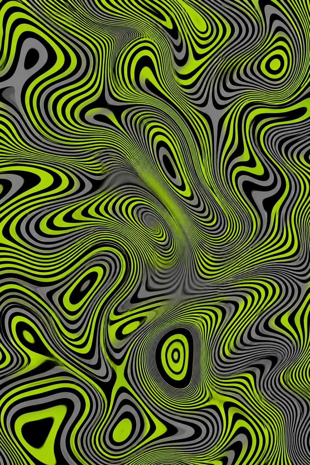 Preview for Lime And Black Moire Pattern Background
