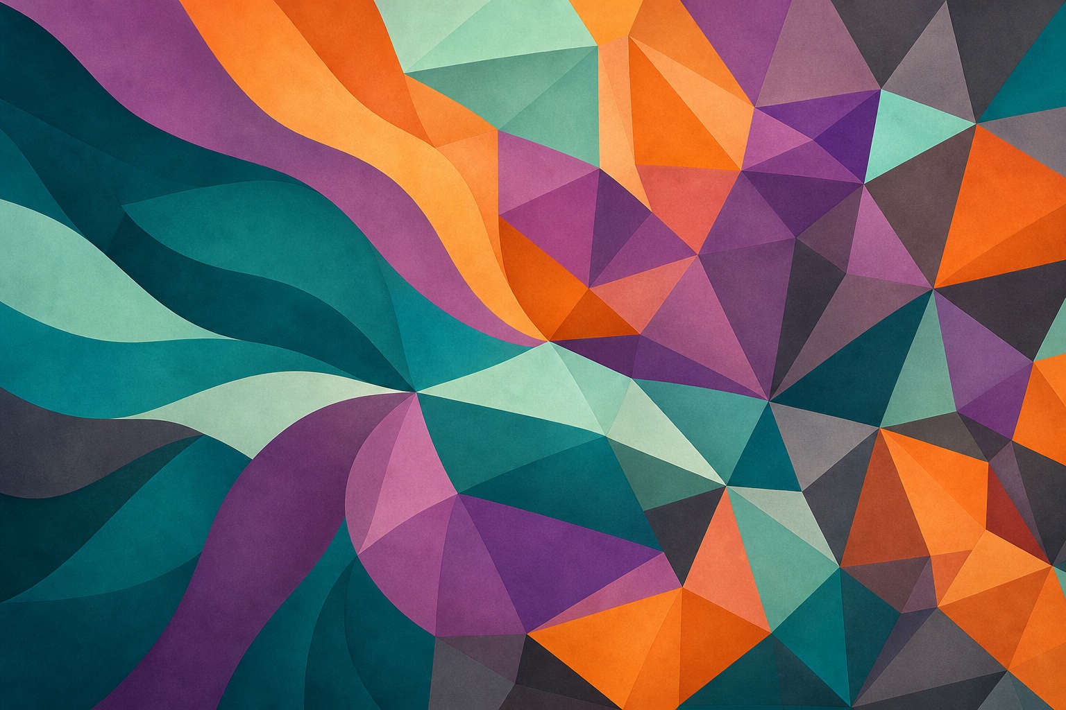 Preview for Teal Orchid Tangerine Polygon Background